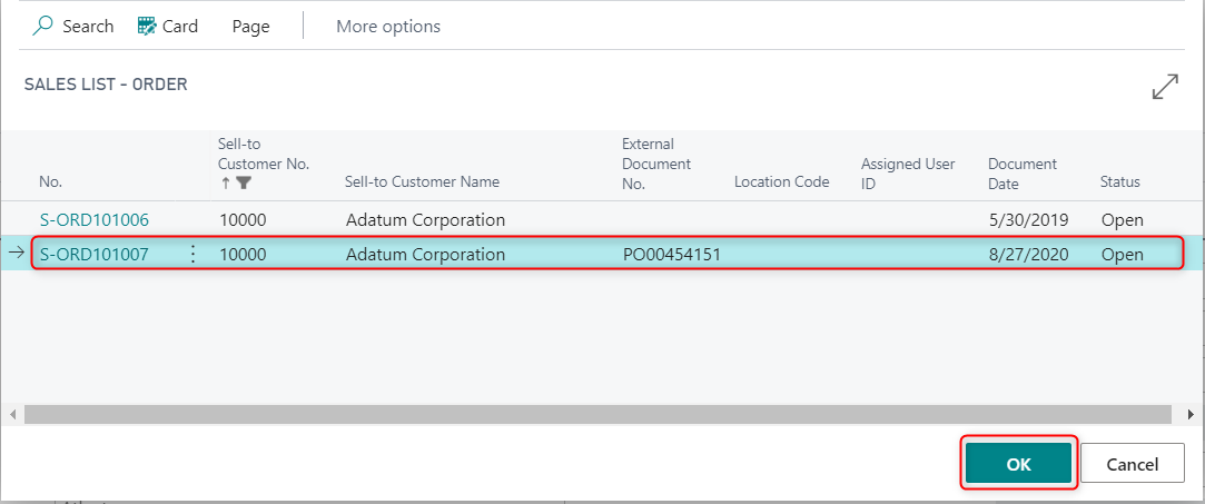 Dynamics 365 Business Central - Drop Ship Purchase Order