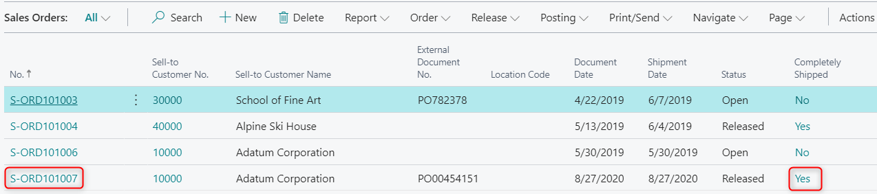 Dynamics 365 Business Central - Drop Ship Sales Order
